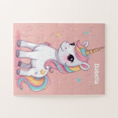 Kleines magisches Einhorn Personalisierte Kinder Puzzle (Horizontal)