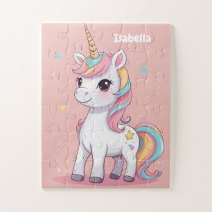Kleines magisches Einhorn Personalisierte Kinder Puzzle