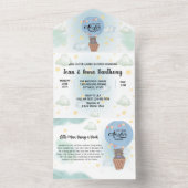 Kleines Mannabenteuer erwartet Babydusche All In One Einladung (Innen Boden)