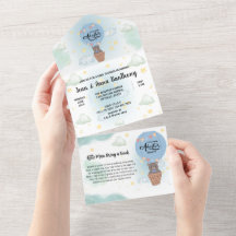 Kleines Mannabenteuer erwartet Babydusche