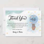 Kleines Mannabenteuer erwartet Babydusche Dankeskarte (Vorderseite)