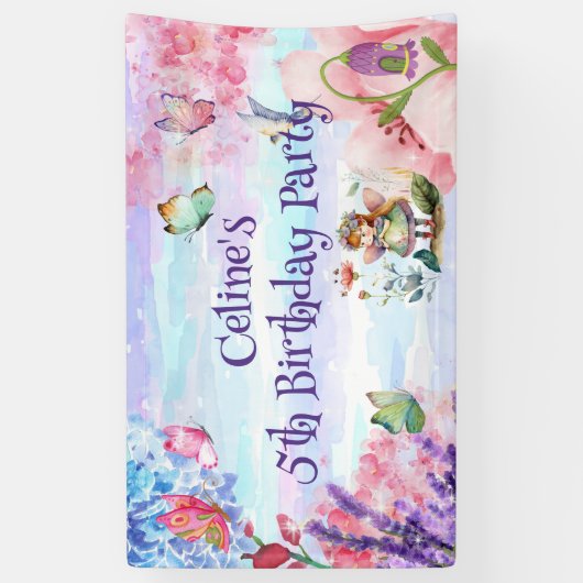 kleines Märchen-Geburtstagsbanner Banner (Vertikal)