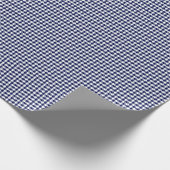 Kleines Marine-Blau-und Weiß-Hahnentrittmuster Geschenkpapier (Ecke)