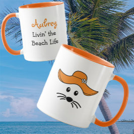 Kleines Maus-Strandmädchen Tasse