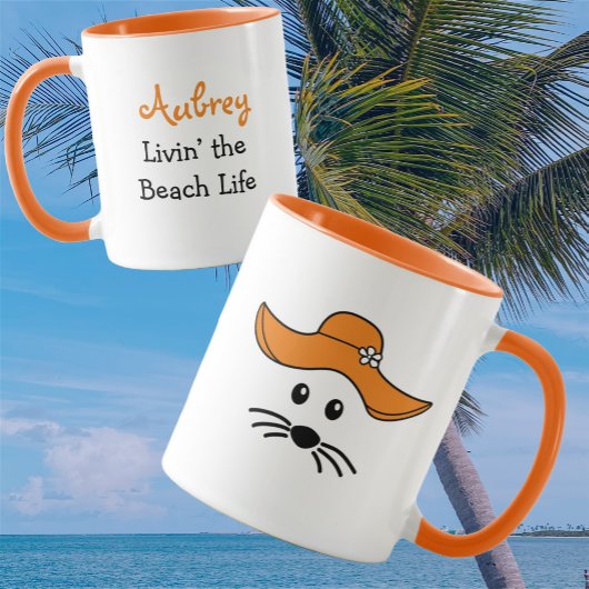 Kleines Maus-Strandmädchen Tasse