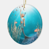 kleines Meerjungfrau-Ornament Keramikornament (Links)