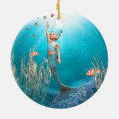 kleines Meerjungfrau-Ornament Keramikornament (Hinten)