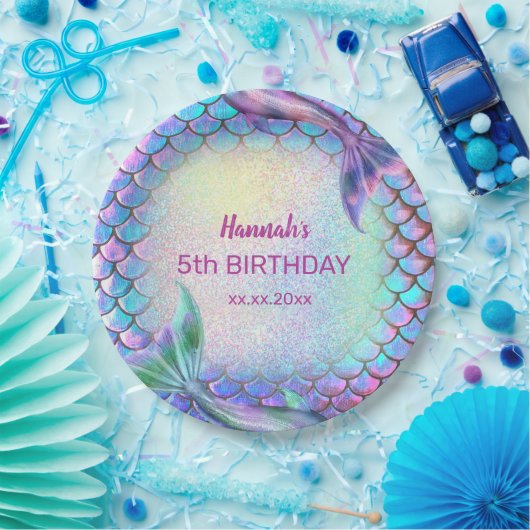 kleines Meerjungthema Geburtstag Pappteller (Party)