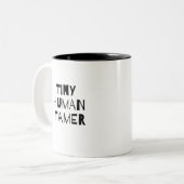 Kleines menschliches zahmeres zweifarbige tasse (Vorderseite Links)