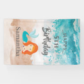 Kleines MERMAID PARTY Niedliches Thema Banner (Horizontal)