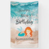 Kleines MERMAID PARTY Niedliches Thema Banner (Vertikal)