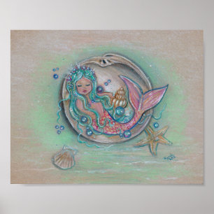 Kleines Mermaid-Poster von Renee Lavoie Poster