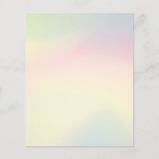 Kleines Mermaid Watercolor Babydusche Budget (Rückseite)