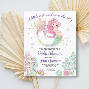 Kleines Mermaid Watercolor Babydusche Budget
