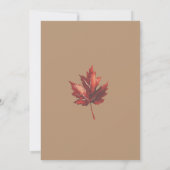Kleines Minimal Fall Leaf Terracotta Wedding Foto Save The Date (Rückseite)