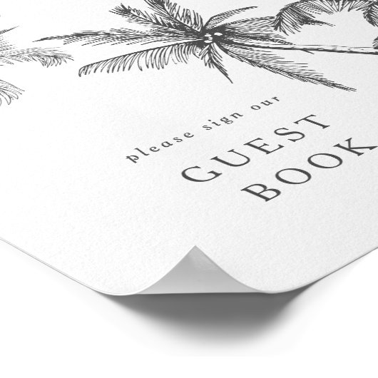 Kleines modernes tropisches Gästebuch (Ecke)