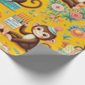 Kleines Monkey Wrapping Paper Geschenkpapier (Ecke)