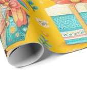 Kleines Monkey Wrapping Paper Geschenkpapier (Rolleneckpunkt)