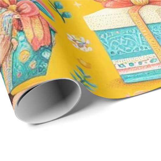 Kleines Monkey Wrapping Paper Geschenkpapier (Rolleneckpunkt)
