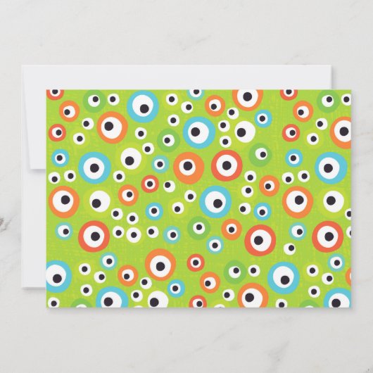 Kleines Monster 1. Geburtstag Foto Einladung (Rückseite)