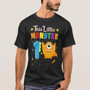 Kleines Monster 1. Geburtstag Party Monster 1 Jahr T-Shirt