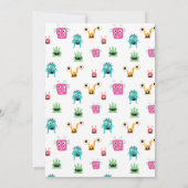 Kleines Monster auf dem Weg Baby Dusche Halloween Einladung (Rückseite)