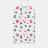 Kleines Monster auf dem Weg Baby Dusche Halloween Geschenkanhänger (Rückseite)