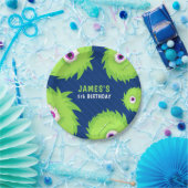 Kleines Monster Blau und Grün Pappteller (Party)