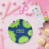 Kleines Monster Blau und Grün Pappteller (Party)