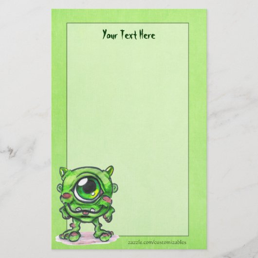 Kleines Monster-Briefpapier Briefpapier (Vorderseite)
