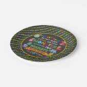 Kleines Monster Chalkboard 2. Geburtstag Party Pappteller (Schrägansicht)