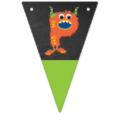 Kleines Monster Chalkboard Happy Birthday Wimpelkette (Dritte Fahne)
