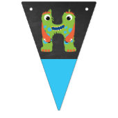 Kleines Monster Chalkboard Happy Birthday Wimpelkette (Erste Fahne)