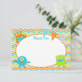 Kleines Monster danken Ihnen Karten (Stehend Vorderseite)