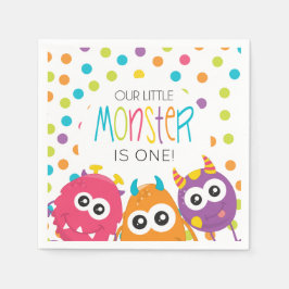 Kleines Monster Erste Geburtstagsparty Napkins Serviette