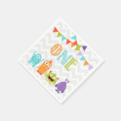 Kleines Monster Erste Geburtstagszeitung Napkin Bo Serviette (Ecke)