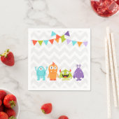 Kleines Monster Geburtstagspapier Napkin Boy Bash Serviette (Beispiel)