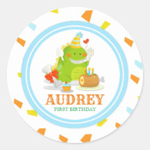 Kleines Monster Green Dino Geburtstagsdusche