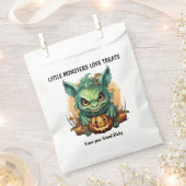 Kleines Monster Grünes Halloween Geschenktütchen (Ausgeschnitten)