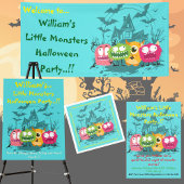 Kleines Monster-Halloween-Party Banner