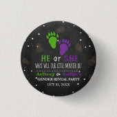Kleines Monster Halloween-Party Button (Vorderseite)