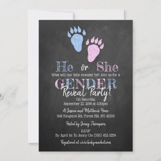 Kleines Monster Halloween-Party Einladung (Vorderseite)