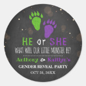 Kleines Monster Halloween-Party Runder Aufkleber (Vorderseite)