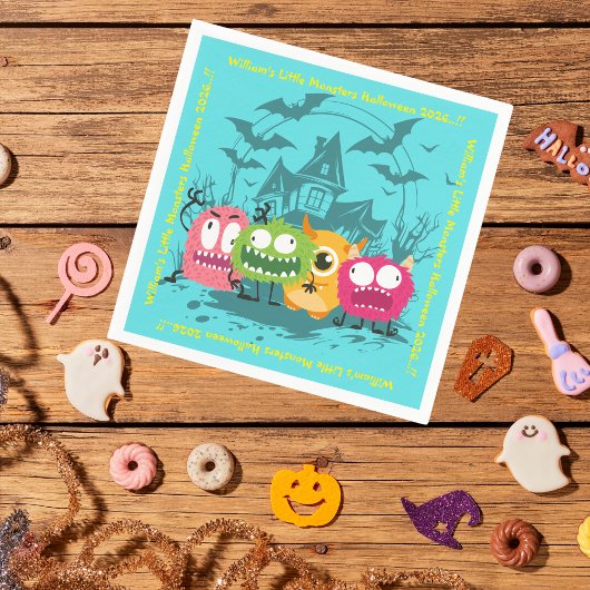 Kleines Monster-Halloween-Party Serviette