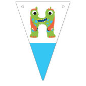 Kleines Monster Happy Birthday Party Dekor Wimpelkette (Erste Fahne)