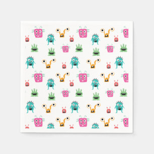 Kleines Monster-Kinderdusche Halloween Niedlich fa Serviette