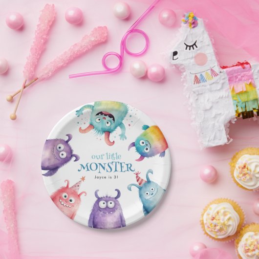 Kleines Monster-Kindergeburtstag-Party Pappteller (Party)