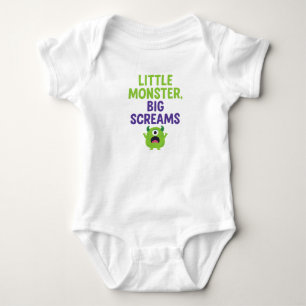 Kleines Monster, laute Schreie Lustiges Halloween Baby Strampler