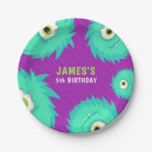 Kleines Monster Lila Pappteller (Vorderseite)