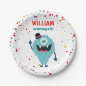 Kleines Monster Niedliche Monster Pappteller (Vorderseite)